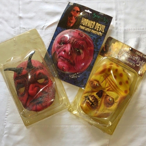 Bundle of 3 Foam Latex Halloween Masks - Picture 1 of 8